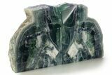 Polished Purple and Green Fluorite Bookends - Mexico #335267-1